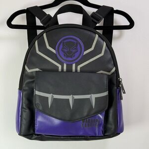 Black Panther - Wakanda Forever - Mini‎ Backpack - Black/Purple - Bioworld 12 In